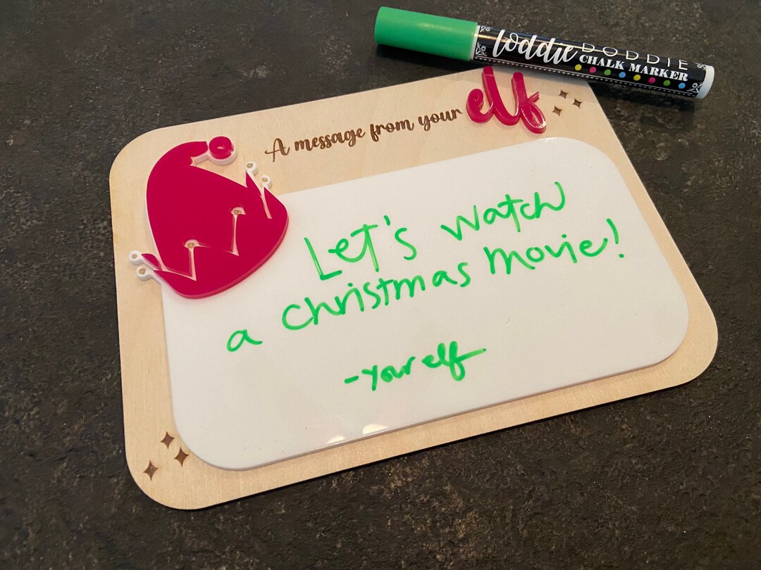 Message From Your Elf Elf Message Board Christmas Elf Etsy