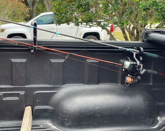 Fishing Rod Holder for Toyota Tacoma Bed Rail - Above The Bed Version