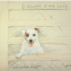 Jack Russell Terrier at Gate Print, Jack Russell Terrier at Gate Picture  GE084P