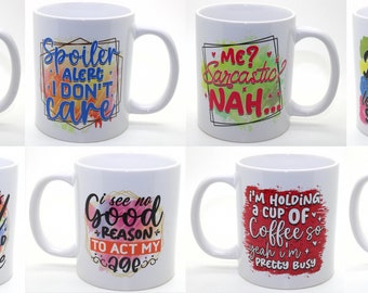 Tazza con commento sarcastico: umorismo da ufficio, regalo di Babbo Natale segreto