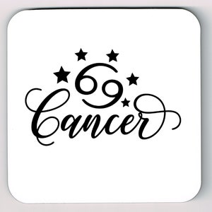 Cancer Zodiac Star Sign Hardboard Coaster