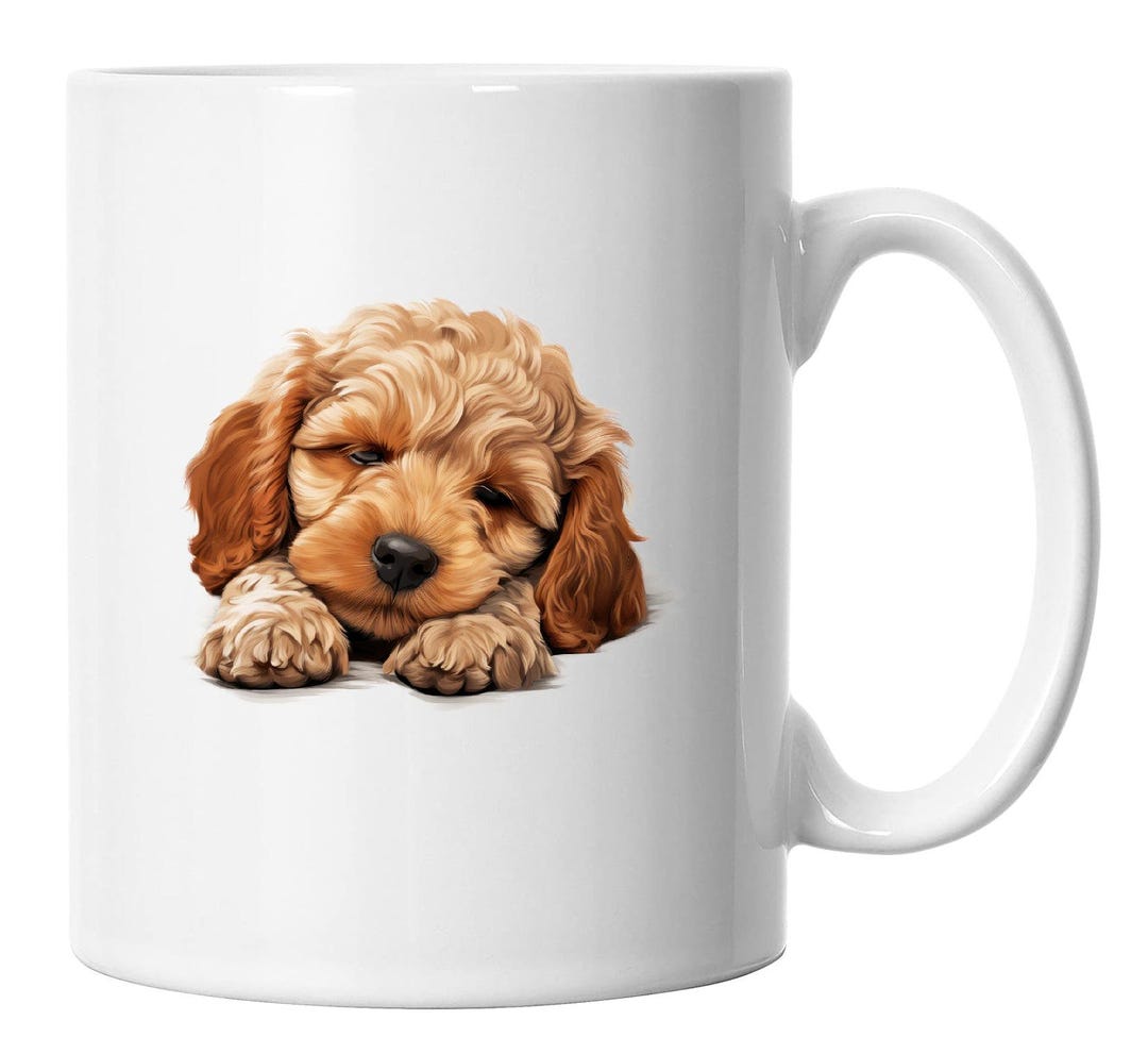 Set Cockapoo Mugs Cockapoo Mug Sleeping Laying Down, Cockapoo Mug Dog Lover Gift Mug - Etsy