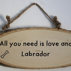 Labrador Wooden Hanging Sign: Dog Lover Gift