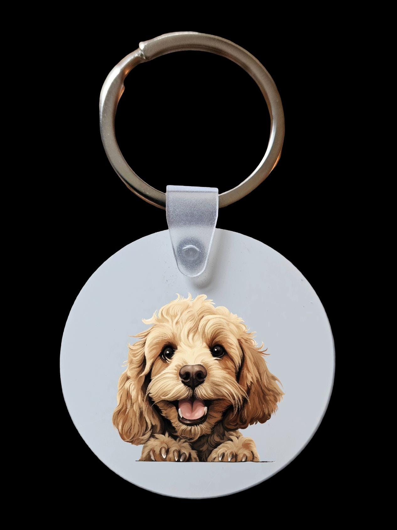 Cockapoo Keyring Peeking, Cockapoo Dog Lover Gift Keyring - Etsy