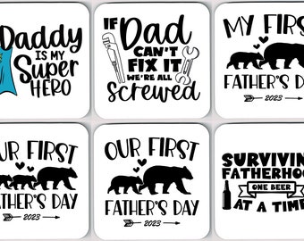 Fathers Day Coasters, Funny Fathers Day Coasters, Comical Fathers Day Coasters, Fathers Day Gift Coasters