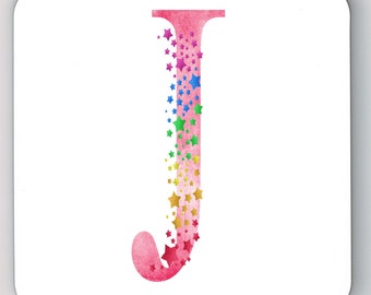 Letter J Coaster Etsy