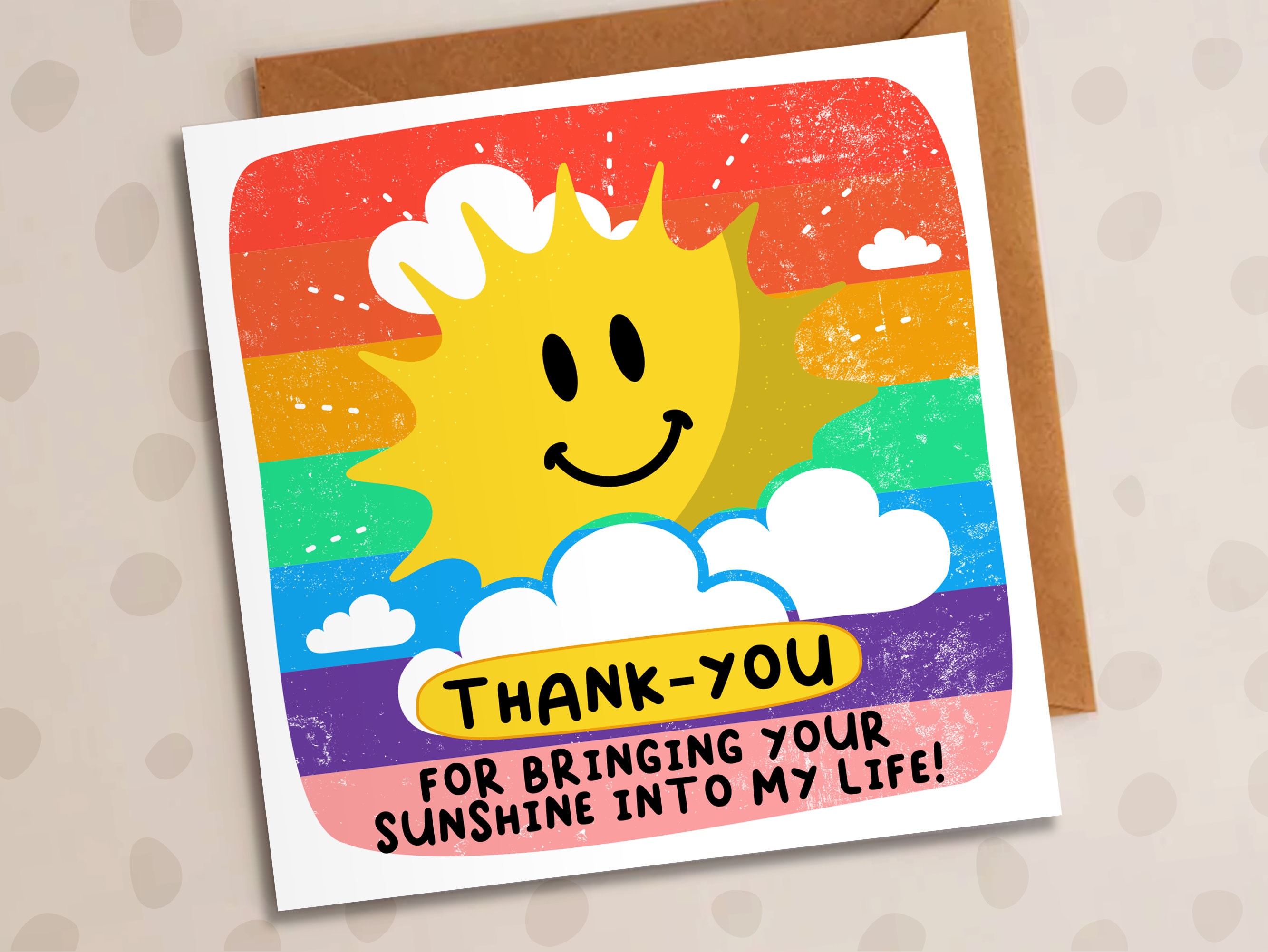 Thank-you for Bringing Your Sunshine Into My Life, Friendship 