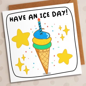 Ice Cream, Birthday Card, Ice Cream Candle, Happy Birthday Card, Cool Birthday Card, Milestone Birthday, Funny Card, For Him, For Her
