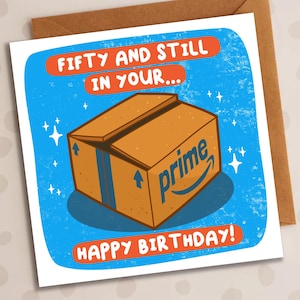 50 And In Your Prime, Fifty, Birthday Card, Box, Online Shopping, Happy Birthday, Funny Card, Friend, Brother, Sister, Him, Her