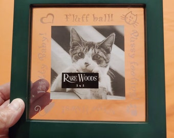 Rare Woods Cat Picture Frame