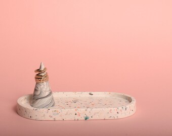White Terrazzo Tray