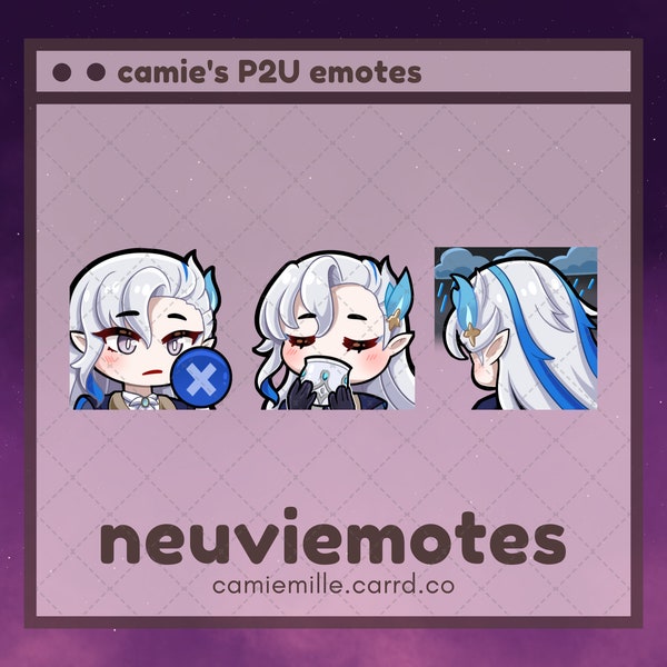 Neuvillette Genshin Impact Inspired Emote Set for Twitch, Youtube or Discord - Fontaine Hydro