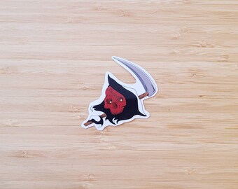 Magere Hein Sticker | Koele skeletsticker | Gotische sticker | Tatoeage-sticker