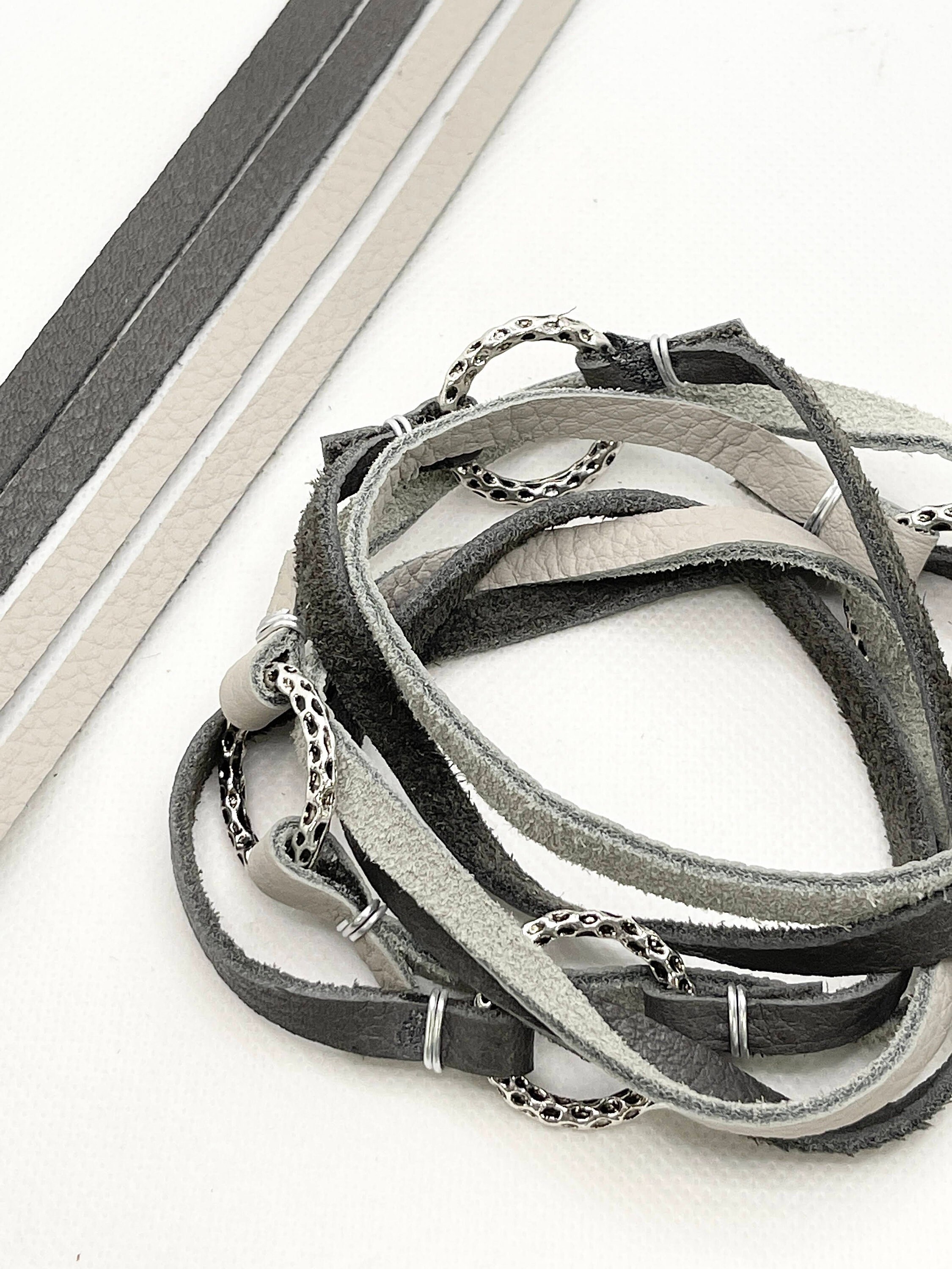 GLOGLOW 12Pcs Braided Leather Bracelet, DIY Hand Made Adjustable Vintage  Wrist Cuff Jewelry Leather Bracelet Multi layer LeatherBracelets