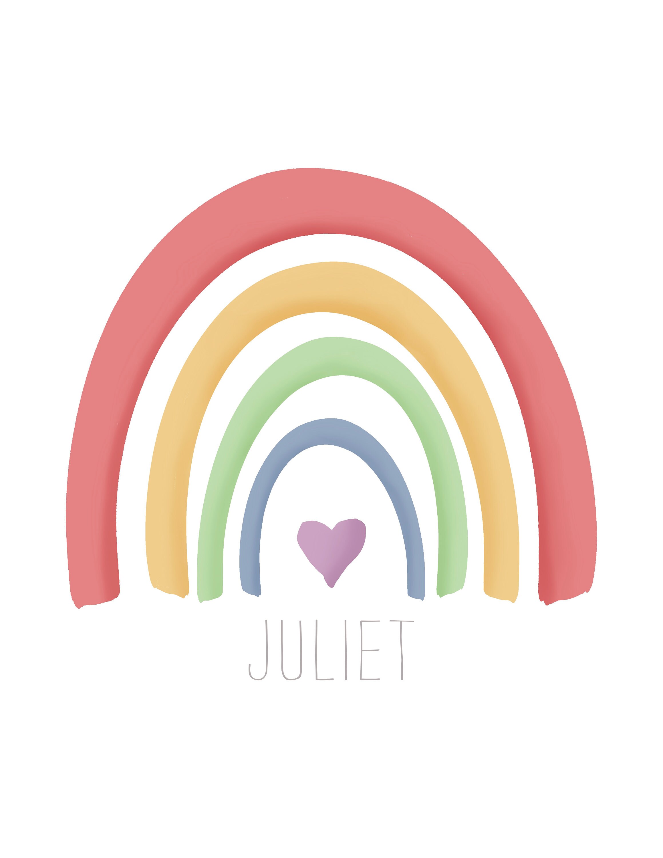 Rainbow Digital Art CUSTOMIZED Etsy