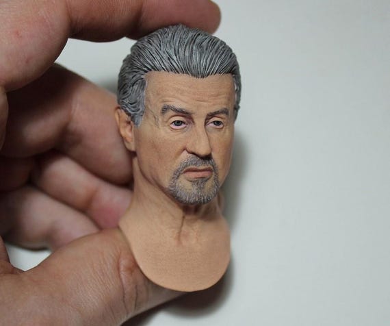 シルベスター・スタローン 1/6 ヘッドスカルプト、タルサ・キング