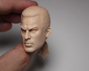 Steven Seagal 1/6 unpainted Head Sculpt, Hard to kill, Nico, Out for justice, Abowe the law, for 12inch custom Action Figure