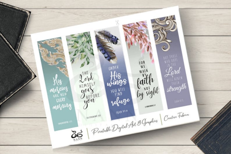 Printable Bible Verses Bookmarks Instant Digital Download for Craft ...