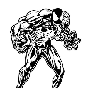 Venom Comic Book Full Body SVG for Craft Machines Cricut Cameo Silhouette