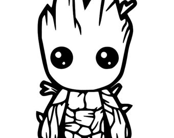 Baby Groot Trio SVG for Craft Machines Cricut Cameo Silhouette | Etsy