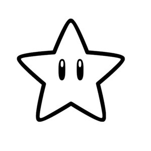 Mario Star SVG voor Craft Machines Cricut Cameo Silhouette