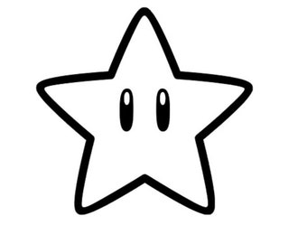 Mario Star SVG für Bastelmaschinen Cricut Cameo Silhouette