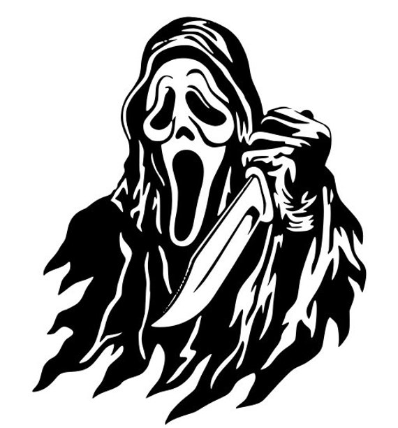 Ghostface Scream Movie Halloween SVG for Craft Machines Cricut