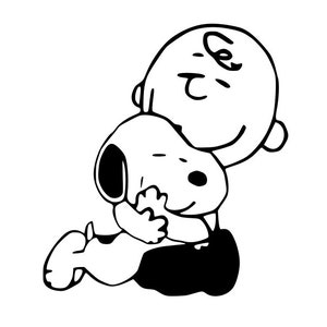 少年と犬のSVG漫画アニメアニメーション、クラフトマシンCricut、Silhouette、CNC Wood、X Carve、Lasers、Glowforge用