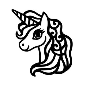 Unicorn SVG for Craft Machines Cricut Cameo Silhouette - Etsy