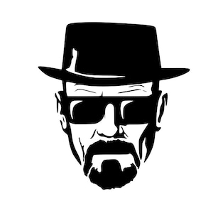 Breaking Bad Heisenberg Face SVG for Craft Machines Cricut Cameo Silhouette