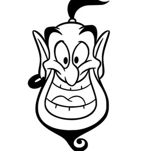 Genie Face Disney SVG for Craft Machines Cricut Cameo Silhouette