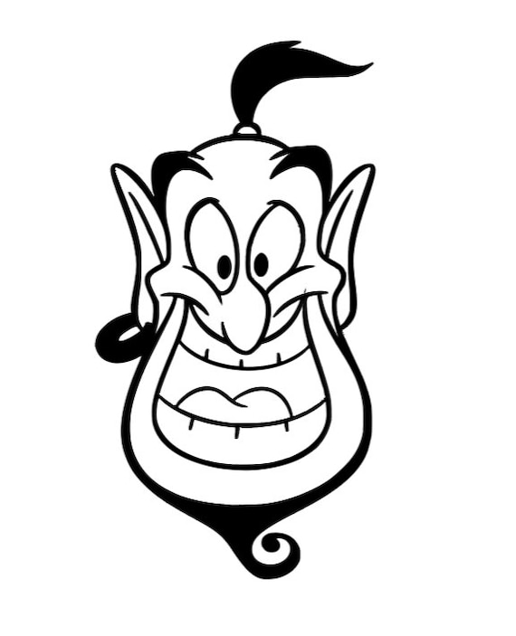 Genie Face Disney SVG for Craft Machines Cricut Cameo Etsy