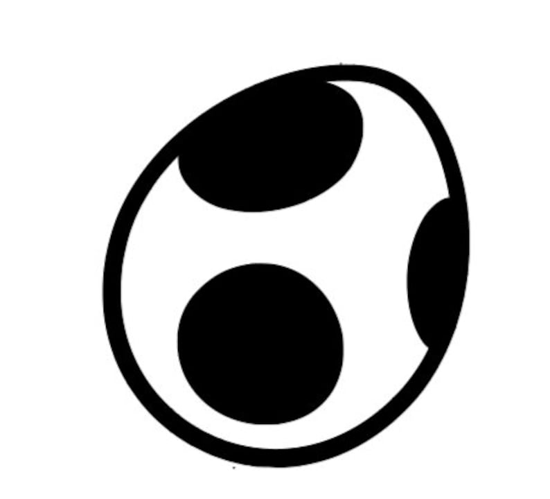 Yoshi Egg Mario SVG para Craft Machines Cricut Cameo Silhouette - Etsy