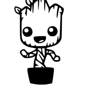Baby Groot Dancing SVG per Craft Machines Cricut Cameo Silhouette