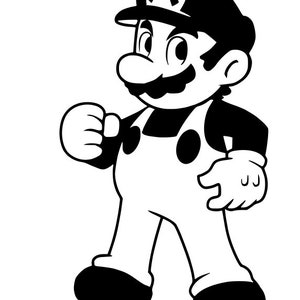 Mario Bros SVG pour Craft Machines Cricut Cameo Silhouette