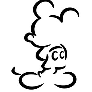 Mickey Mouse Outline SVG for Craft Machines Cricut Cameo Silhouette