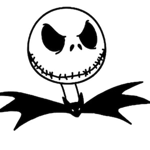 Jack Skellington Papillon Nightmare Before Christmas SVG per Craft Machines Cricut Cameo Silhouette
