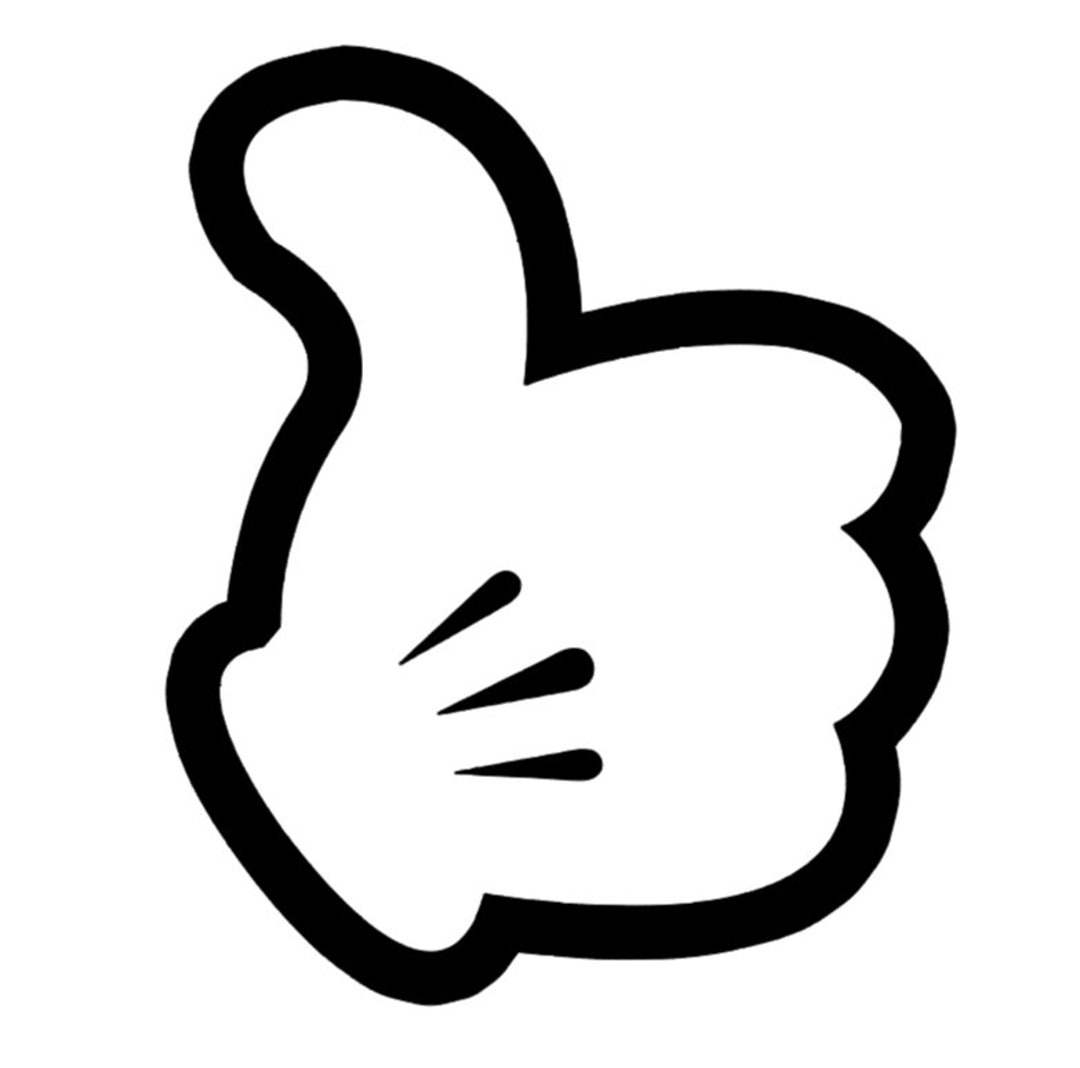 ミッキーの親指を立てたSVG（クラフトマシン用）Cricut Cameo