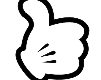 Mickey Thumbs Up SVG for Craft Machines Cricut Cameo Silhouette