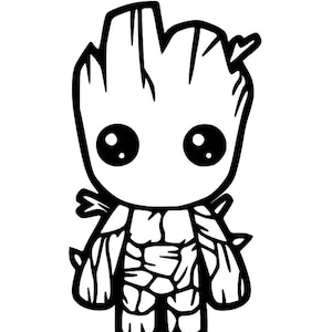 Baby Groot SVG voor Craft Machines Cricut Cameo Silhouette