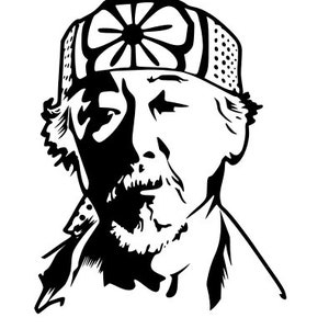 Mr Miyagi Karate Kid Movie Cobra Kai SVG voor Craft Machines Cricut Cameo Silhouette