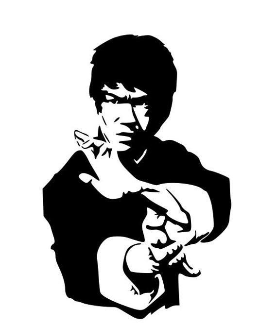 Bruce Lee SVG for Craft Machines Cricut Cameo Silhouette - Etsy.de