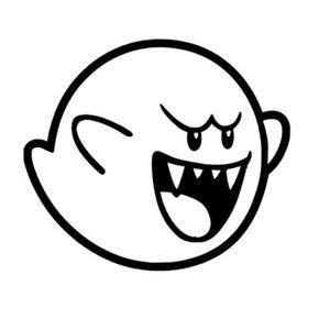 Boo Mario SVG pour Craft Machines Cricut Cameo Silhouette