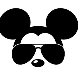 Mickey Mouse Zonnebril SVG voor Craft Machines Cricut Cameo Silhouette