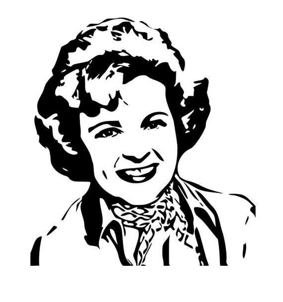 Betty White Face SVG for Craft Machines Cricut Cameo Silhouette