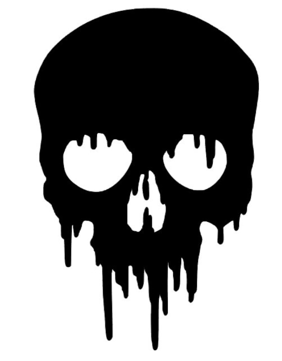 Dripping Skull SVG for Craft Machines Cricut Cameo Silhouette - Etsy