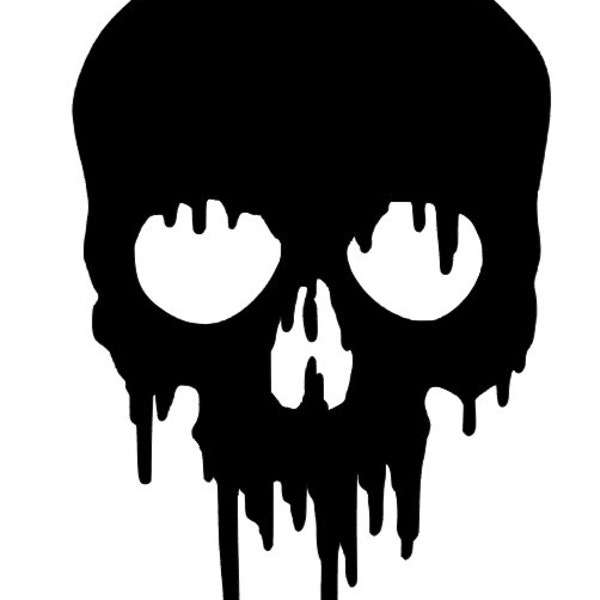 Dripping Skull SVG for Craft Machines Cricut Cameo Silhouette