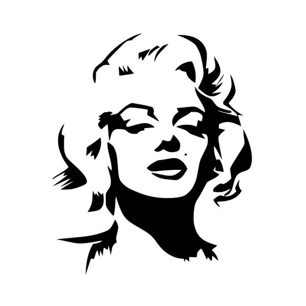 Marilyn Monroe Face SVG for Craft Machines Cricut Cameo Silhouette