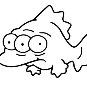 Blinky The Simpsons SVG for Craft Machines Cricut Cameo Silhouette T Shirt Decals Instant Download