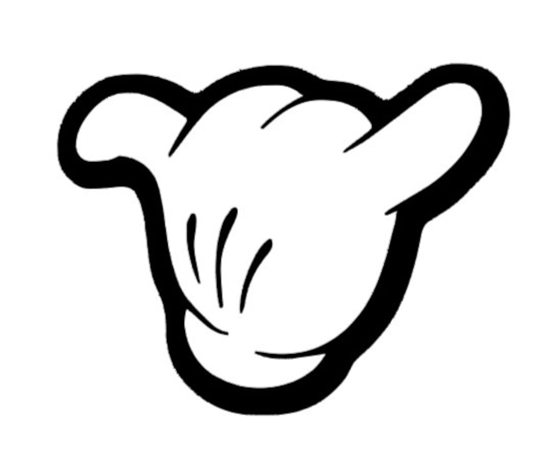 MICKEY MOUSE HAND SIGN Collaboration with Name. BLACK